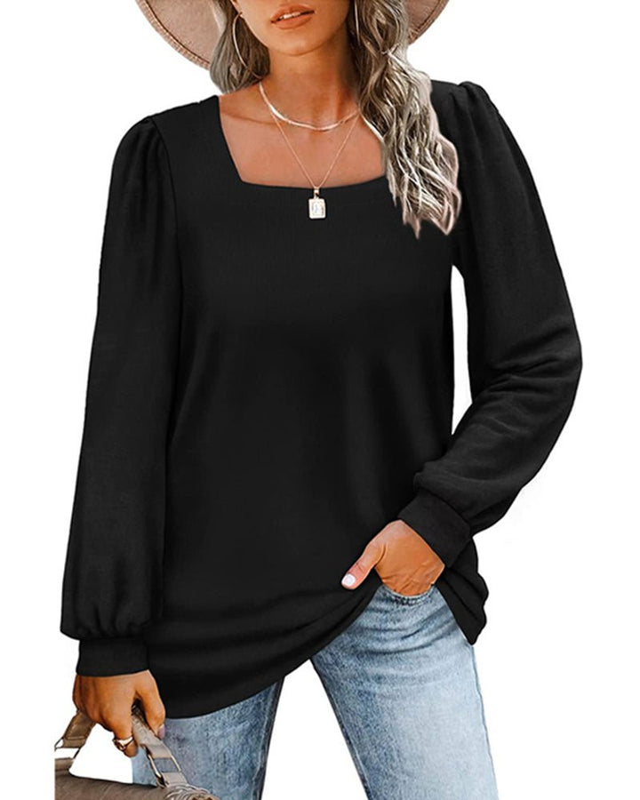 Caroline | Schicke Eckiger-Ausschnitt-Bluse