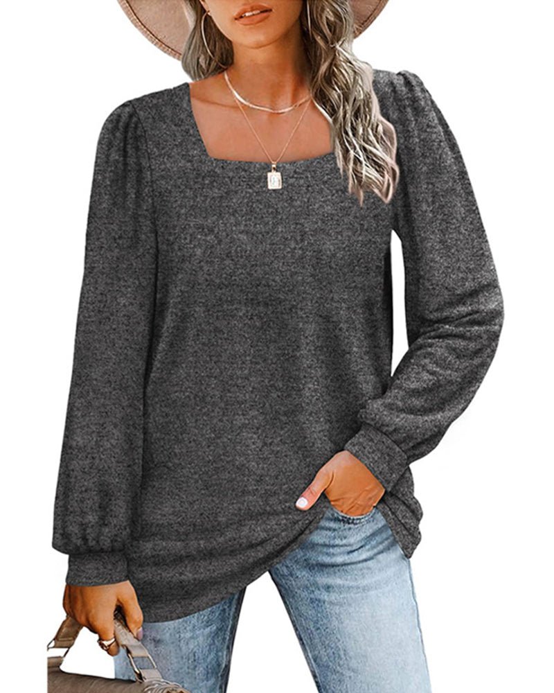 Caroline | Schicke Eckiger-Ausschnitt-Bluse