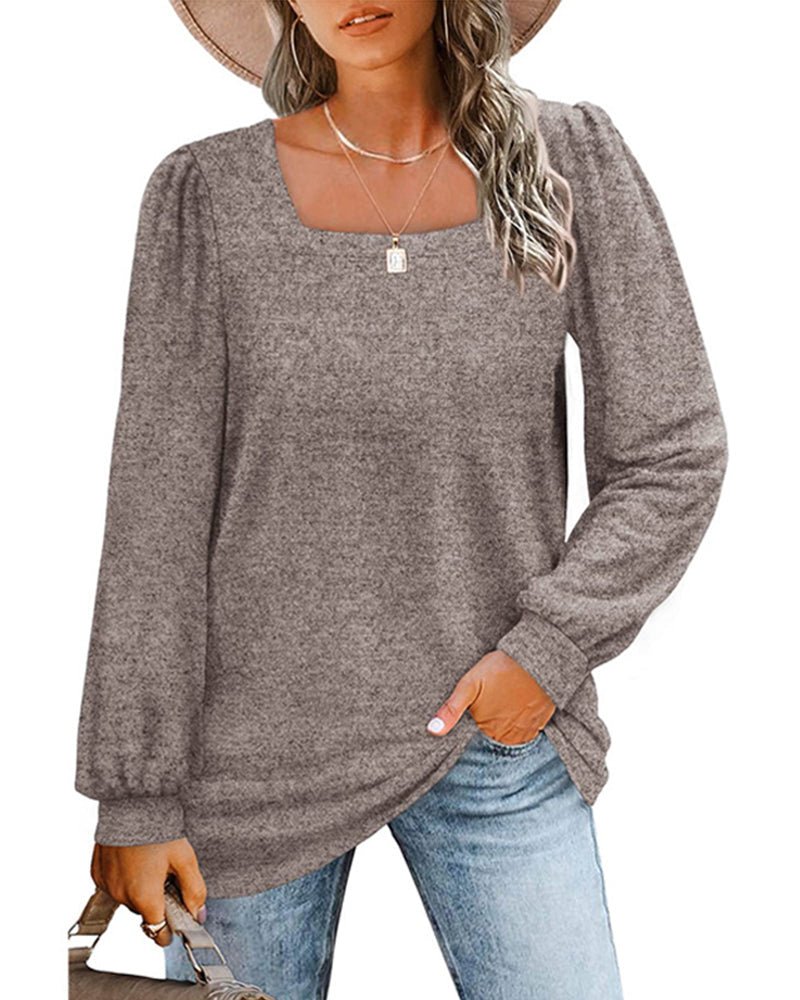 Caroline | Schicke Eckiger-Ausschnitt-Bluse