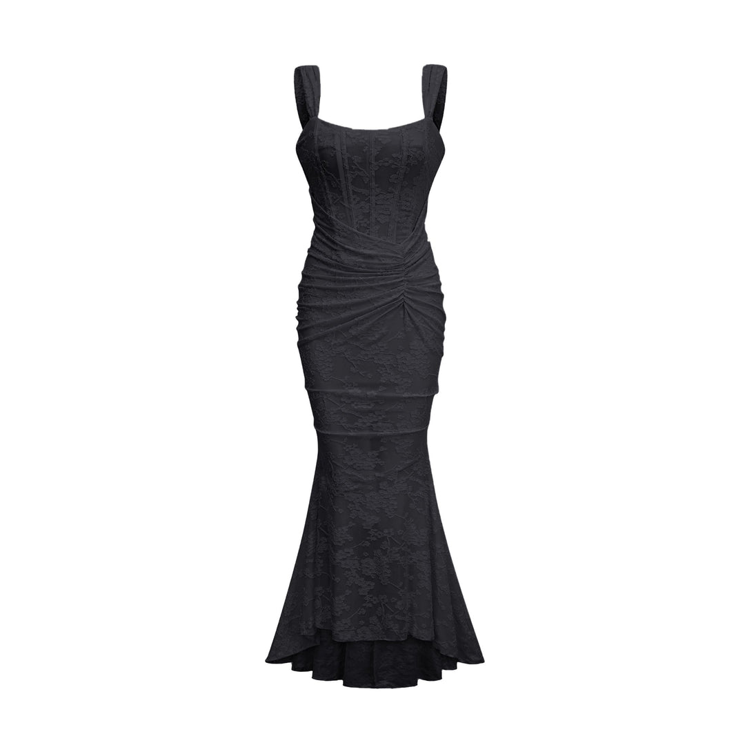 Raya | Elegantes Blumen-Jacquard-Kleid