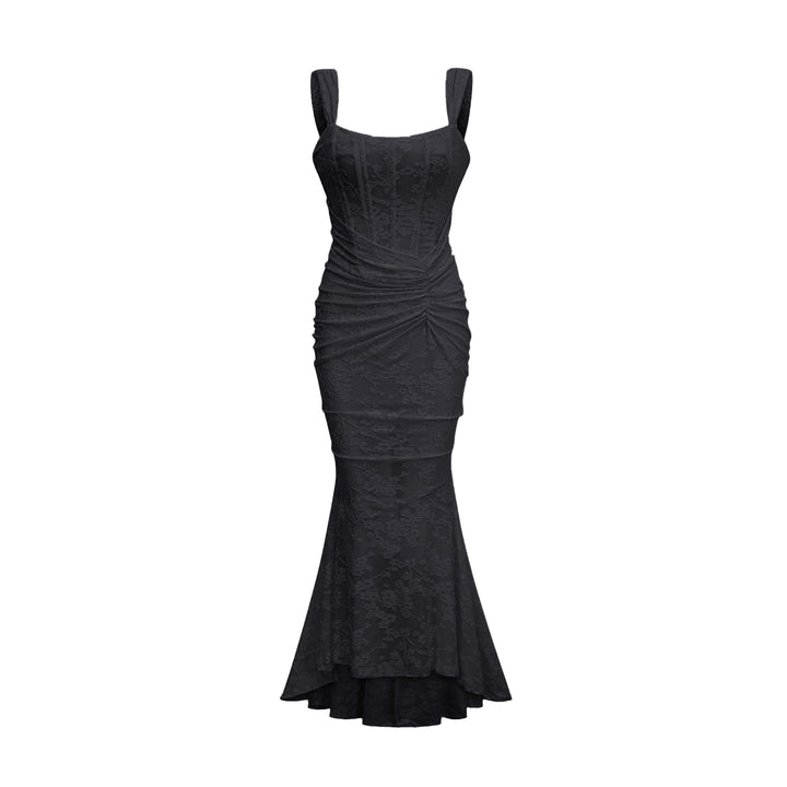 Raya | Elegantes Blumen-Jacquard-Kleid