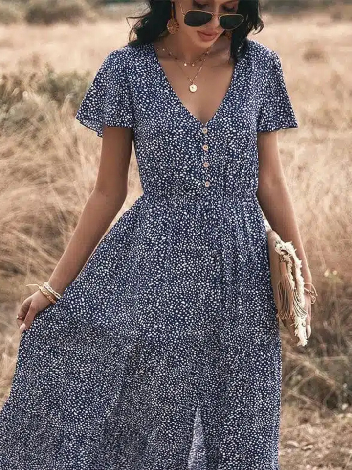 Lyn | Küstenbrise Maxi-Kleid