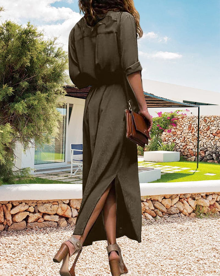 Aluka | Edles Hemdblusenkleid