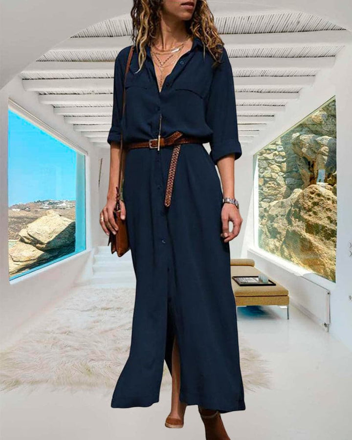 Aluka | Edles Hemdblusenkleid