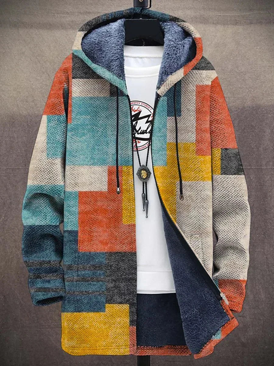 Janine | Luxuriöse Kunstdruck-Strickjacke