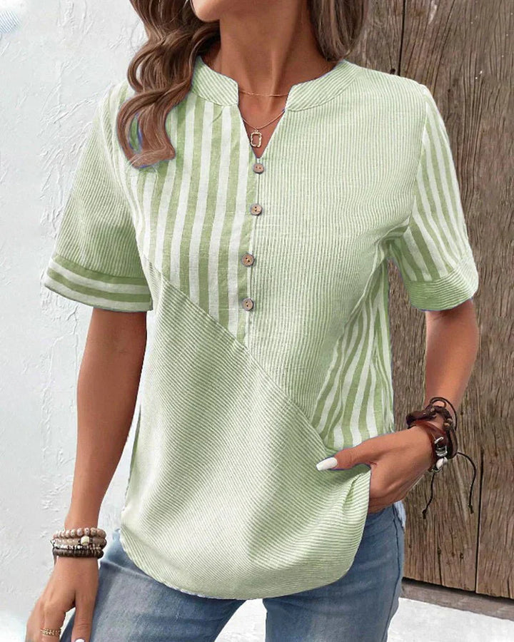 Lila | Weiche Gestreifte Bluse