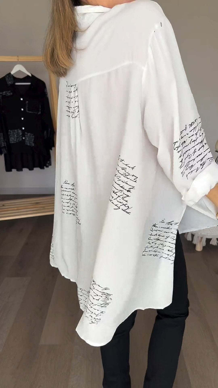 Tiemona | Schrift-Knopfhemd