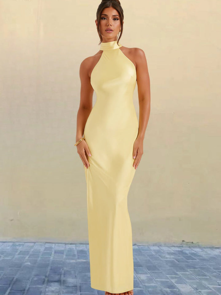 Selin™ | Fließendes Halter-Maxikleid