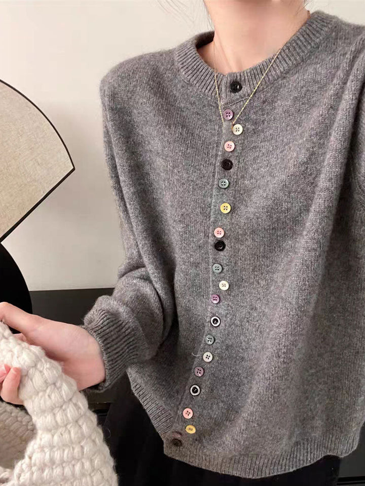 Vana | Zeitlose Geknöpfte Strickjacke