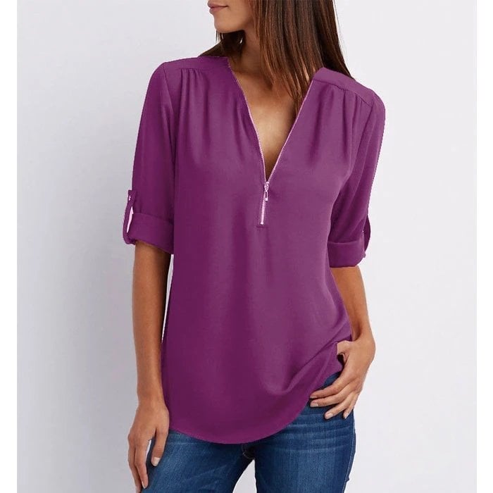 Gwen | Schicke Reißverschlussbluse