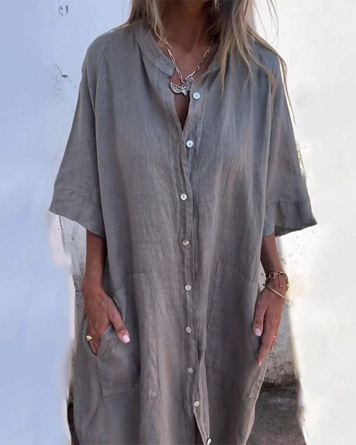 Calixa | Graziöses Hemdblusenkleid