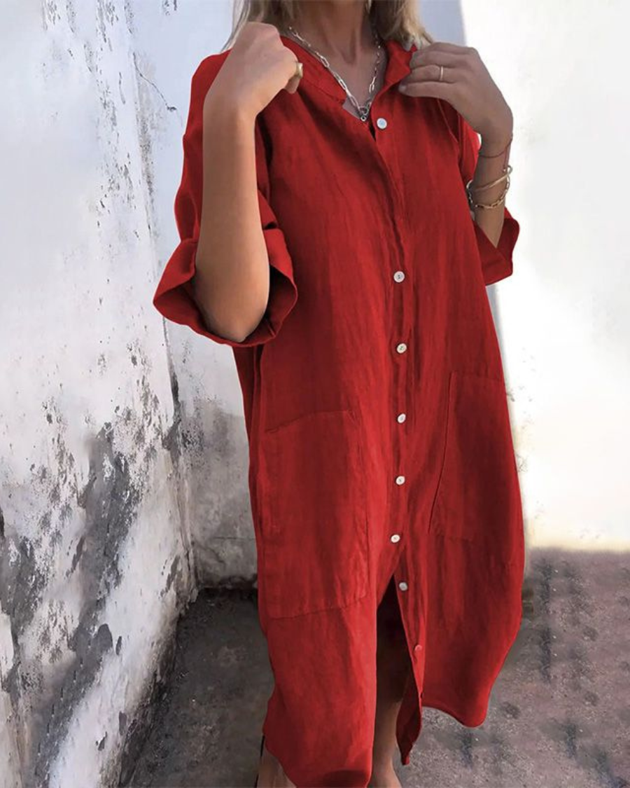 Calixa | Graziöses Hemdblusenkleid