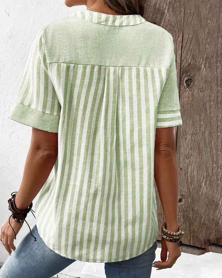 Lila | Weiche Gestreifte Bluse