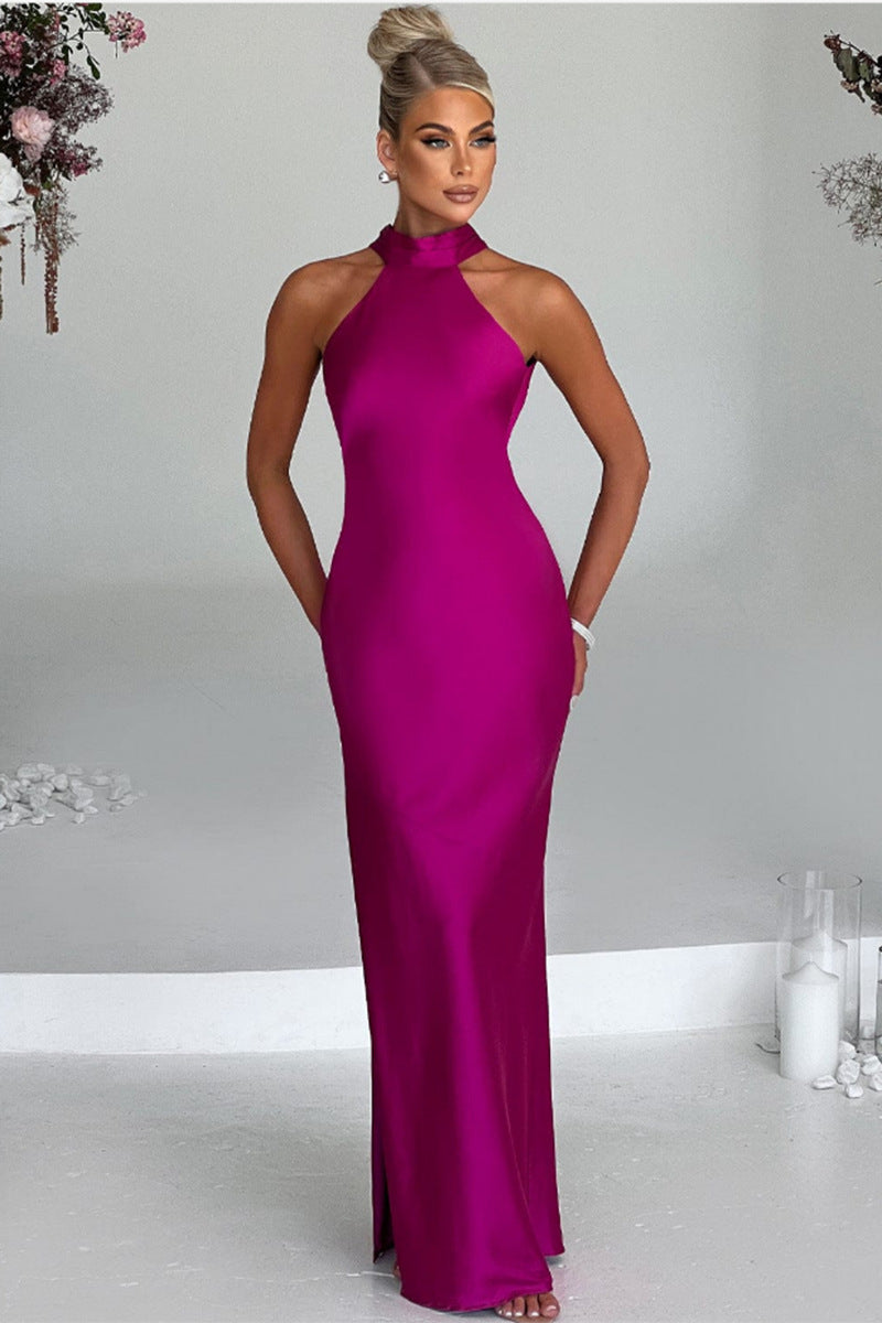 Selin™ | Fließendes Halter-Maxikleid