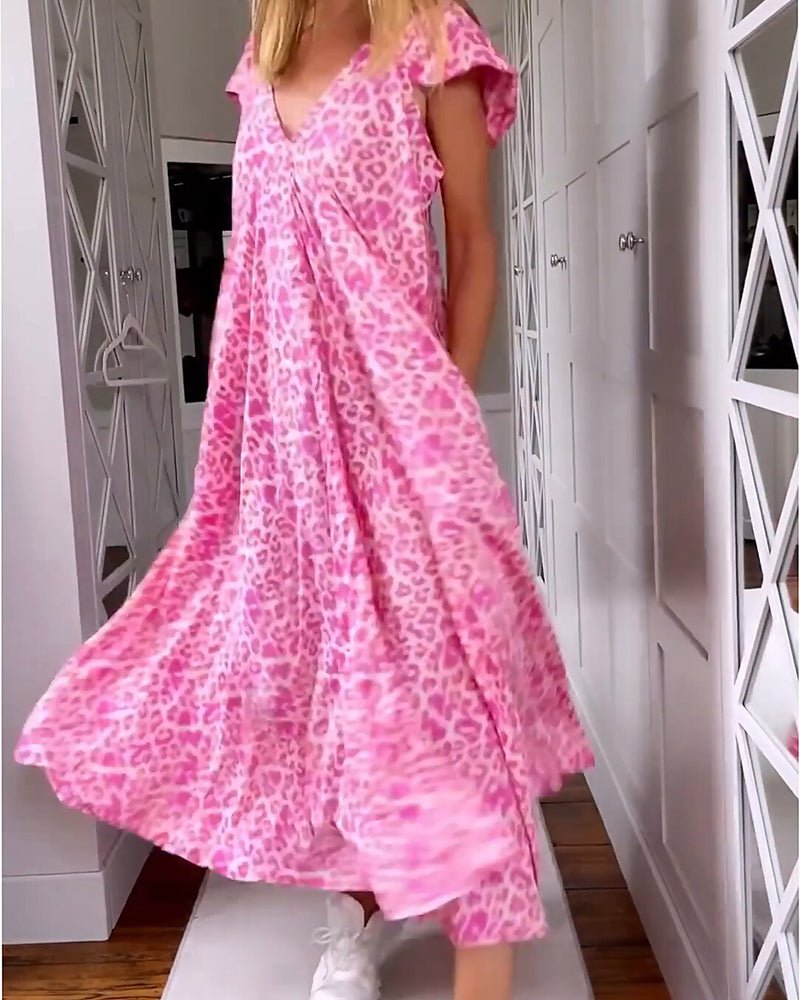 Glaiza | V-Ausschnitt Maxikleid