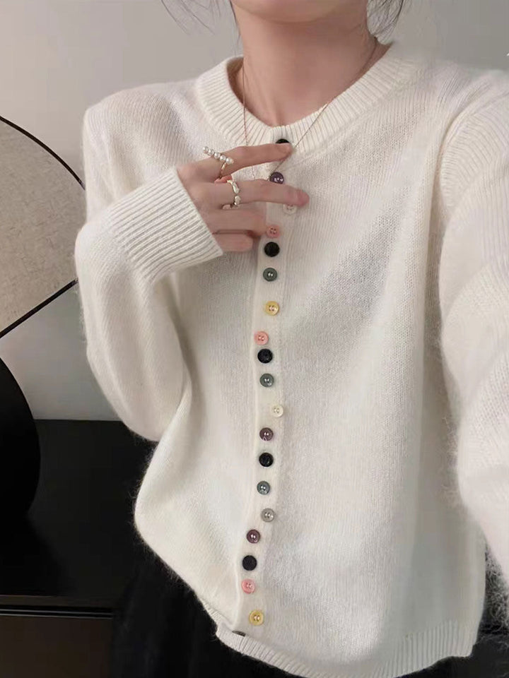 Vana | Zeitlose Geknöpfte Strickjacke