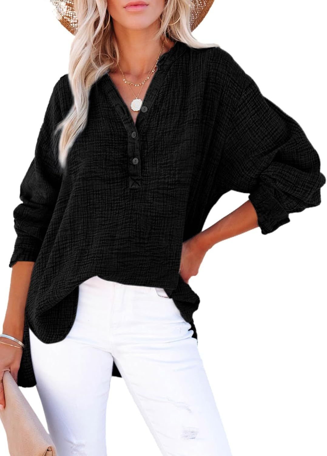 Vicky | Lässige Knopfbluse