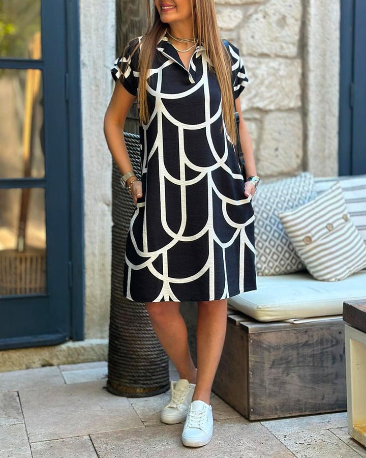 Liana | Midiekleid mit Kurzärmeln
