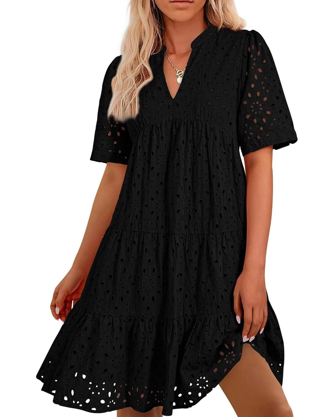 Elle | Spitzen-Rüschenkleid