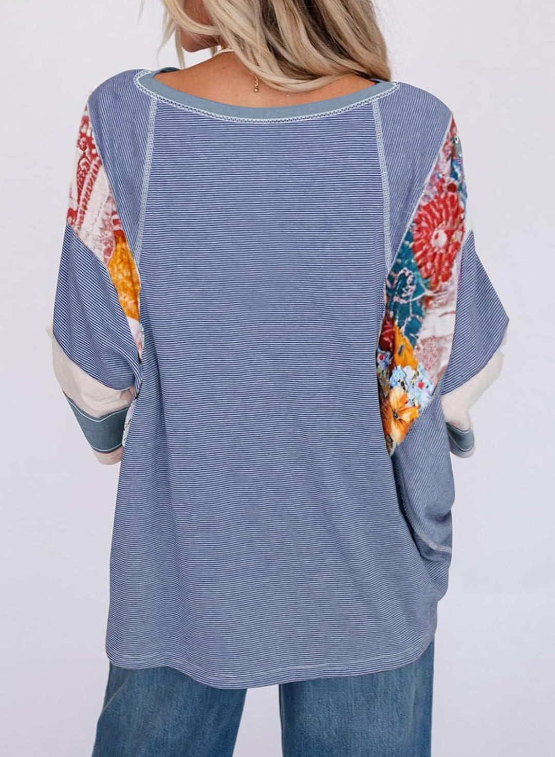 Lizzy | Gestreifte Patch-Bluse