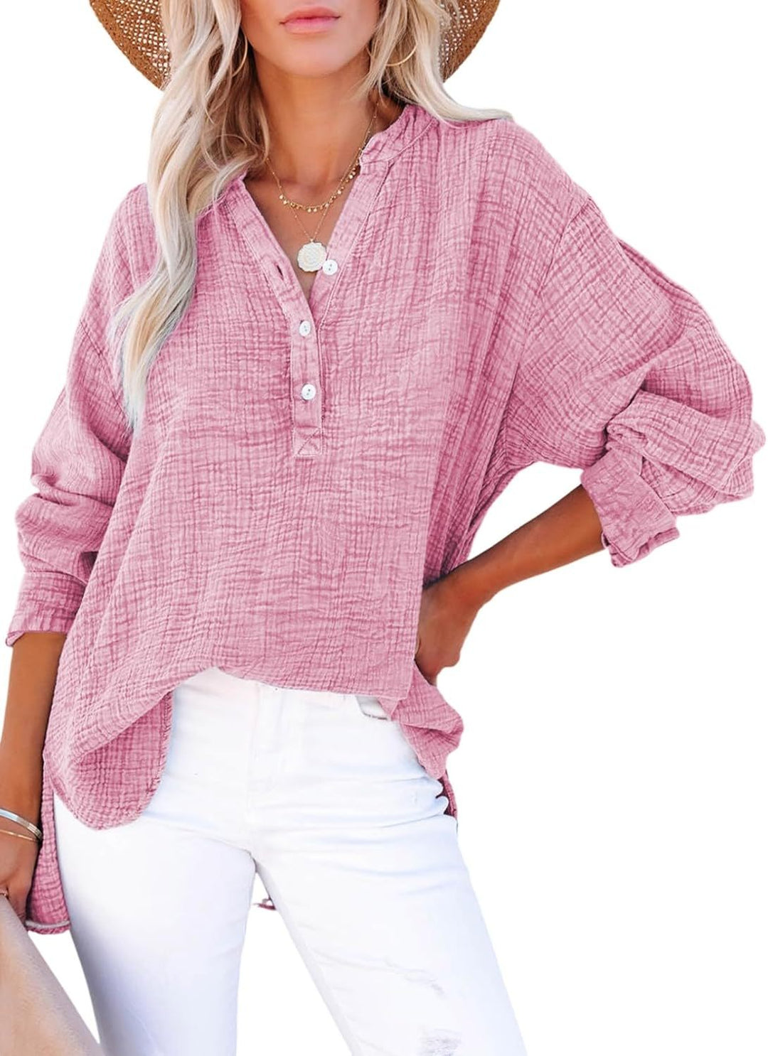 Vicky | Lässige Knopfbluse