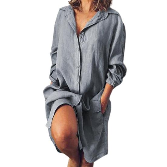 Amira | Trendiges Hemdblusenkleid