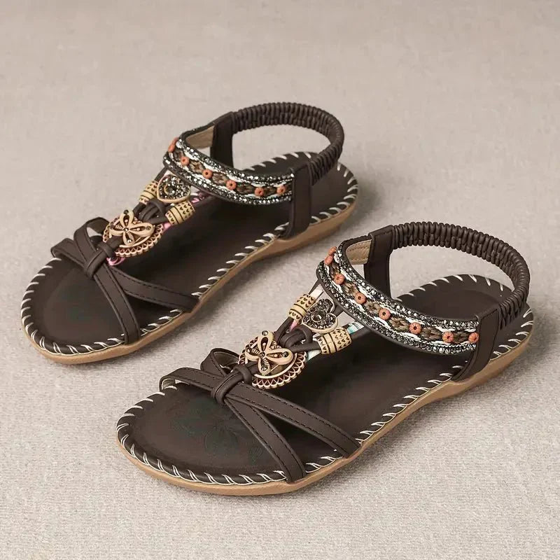 Nalu | Boho-Flachsandalen