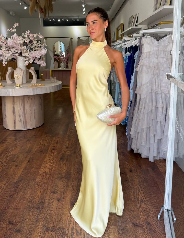 Selin™ | Fließendes Halter-Maxikleid
