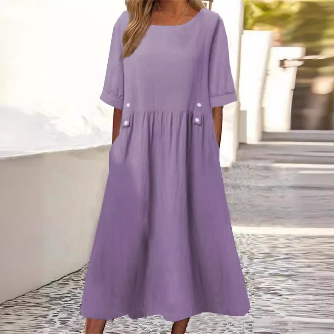 Lilano | Evans Midi-Kleid mit Knopfdetails