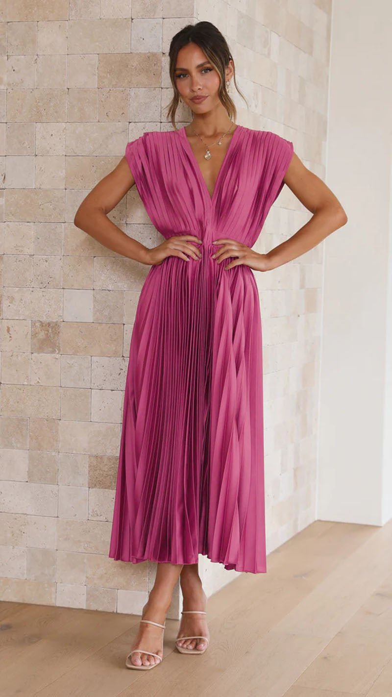 Gown | Graziöses V-Ausschnitt Kleid