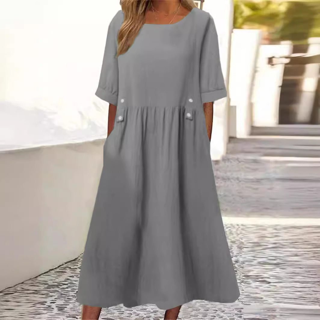 Lilano | Evans Midi-Kleid mit Knopfdetails