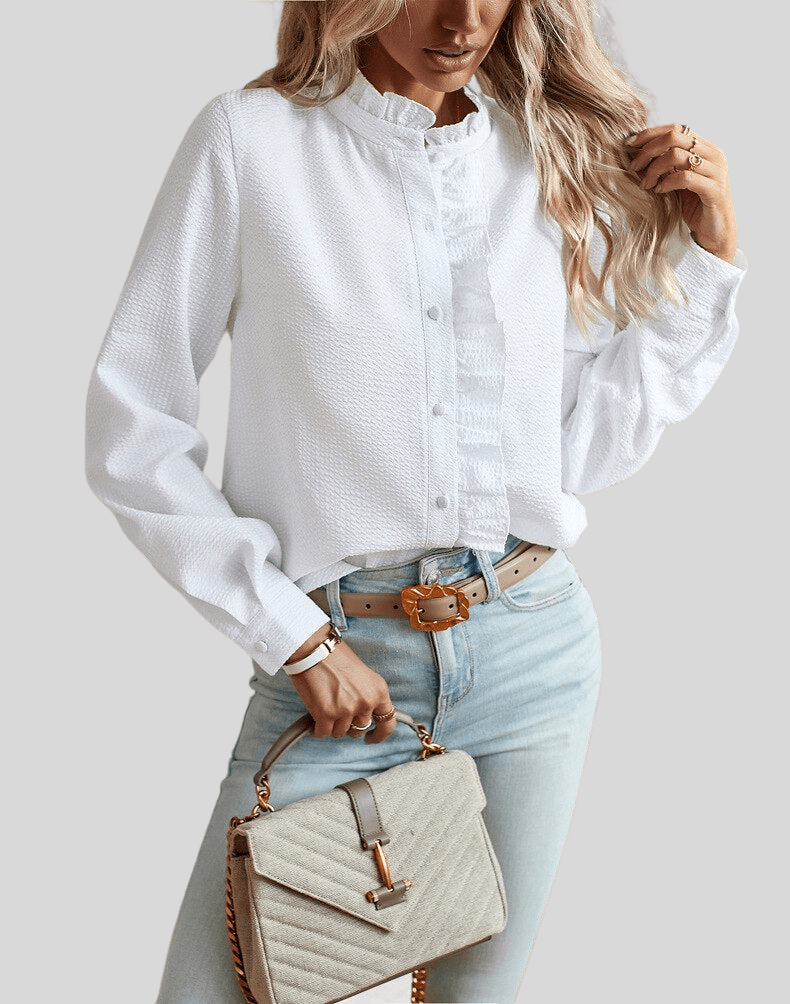 Alina | Elegante Rüschenbluse