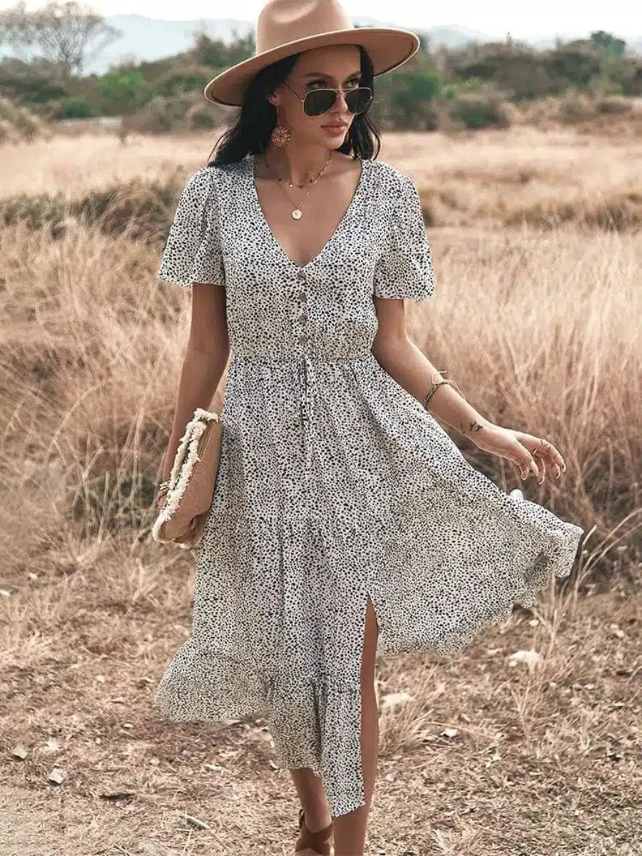 Lyn | Küstenbrise Maxi-Kleid