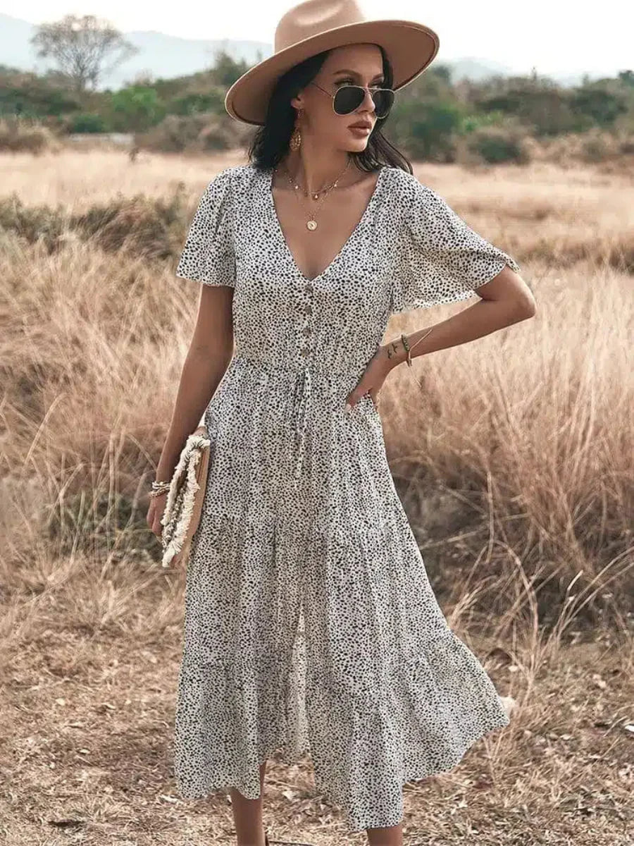 Lyn | Küstenbrise Maxi-Kleid