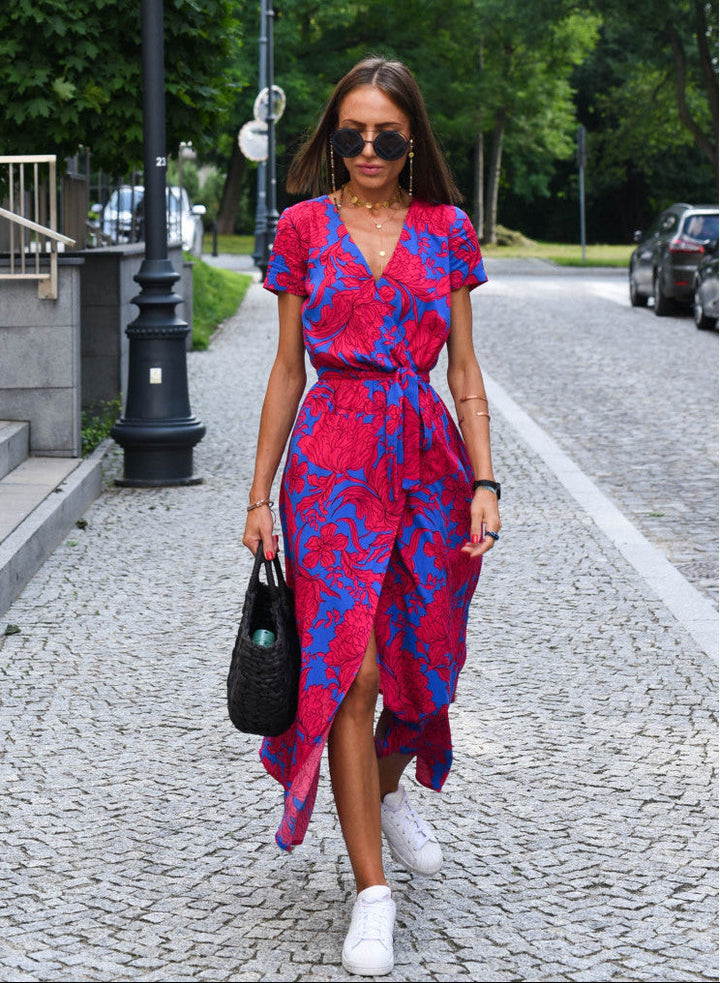 Aureza | Sanftes Blüten-Wickelkleid