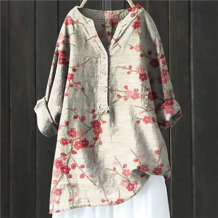 Emilia | Blumen-Akzent-Bluse
