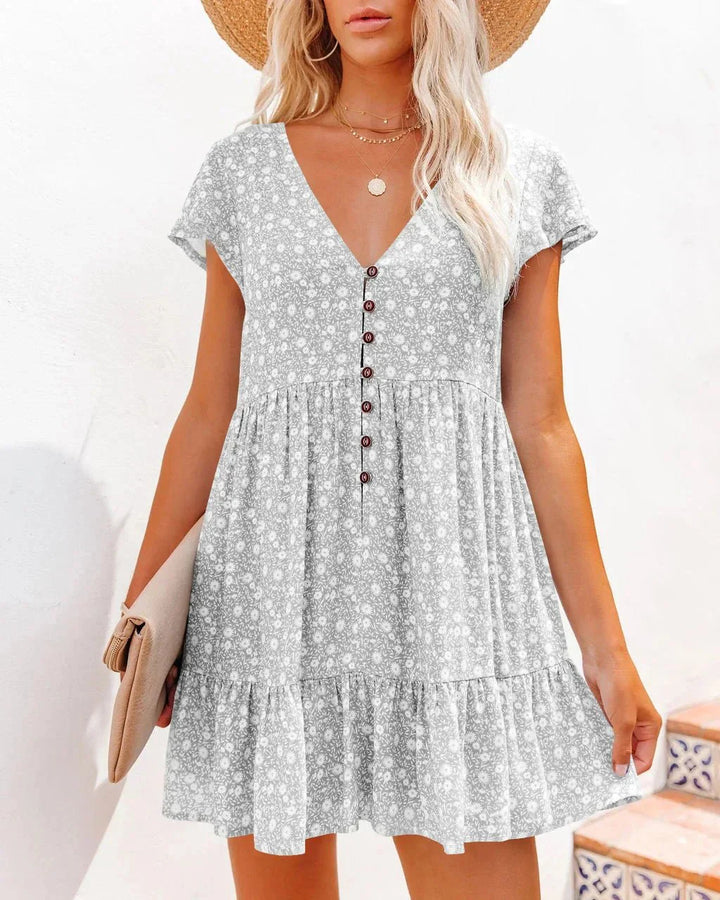 Marina | Midi-Kleid mit Blumenbrise