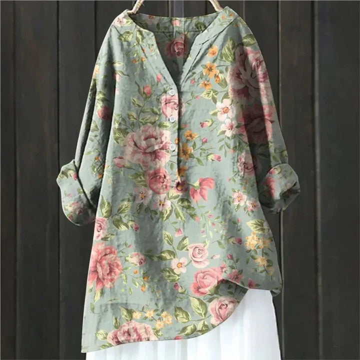 Emilia | Blumen-Akzent-Bluse