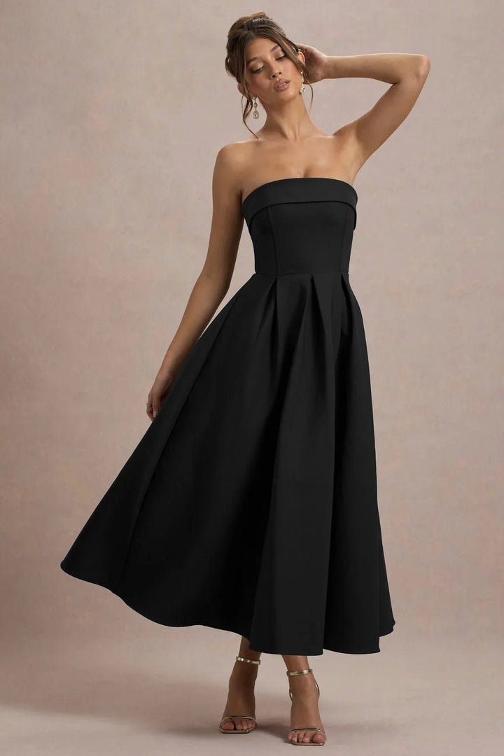 Luna™ | Elegantes trägerloses Midikleid