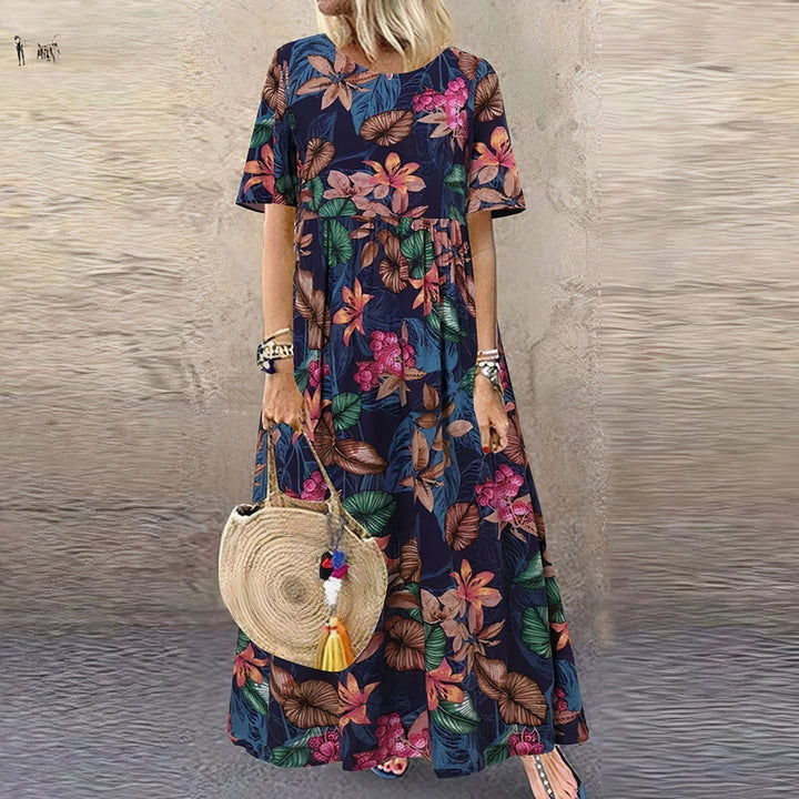 Selene | Elegantes Blumen-Maxi-Kleid