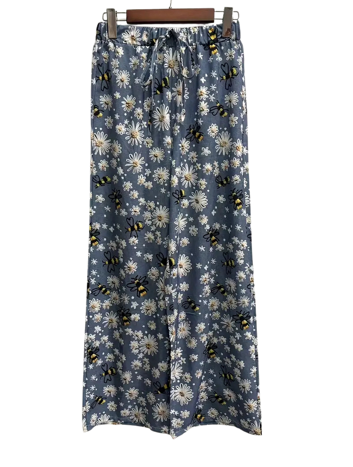 Bienen &amp; Gänseblümchen Gemusterte Gerade Hose