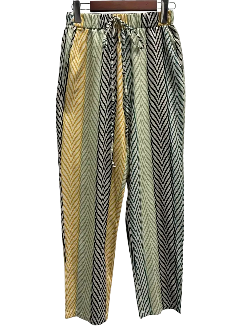 Gestreifte Gemusterte Bindehose
