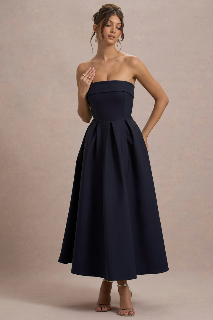Luna™ | Elegantes trägerloses Midikleid