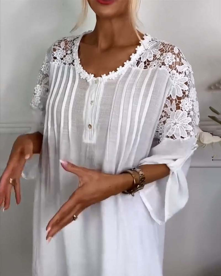Nica | Spitzen-Patchwork-Bluse