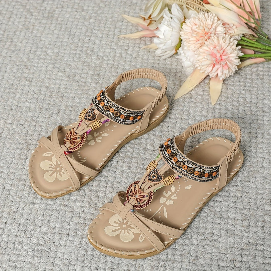 Nalu | Boho-Flachsandalen