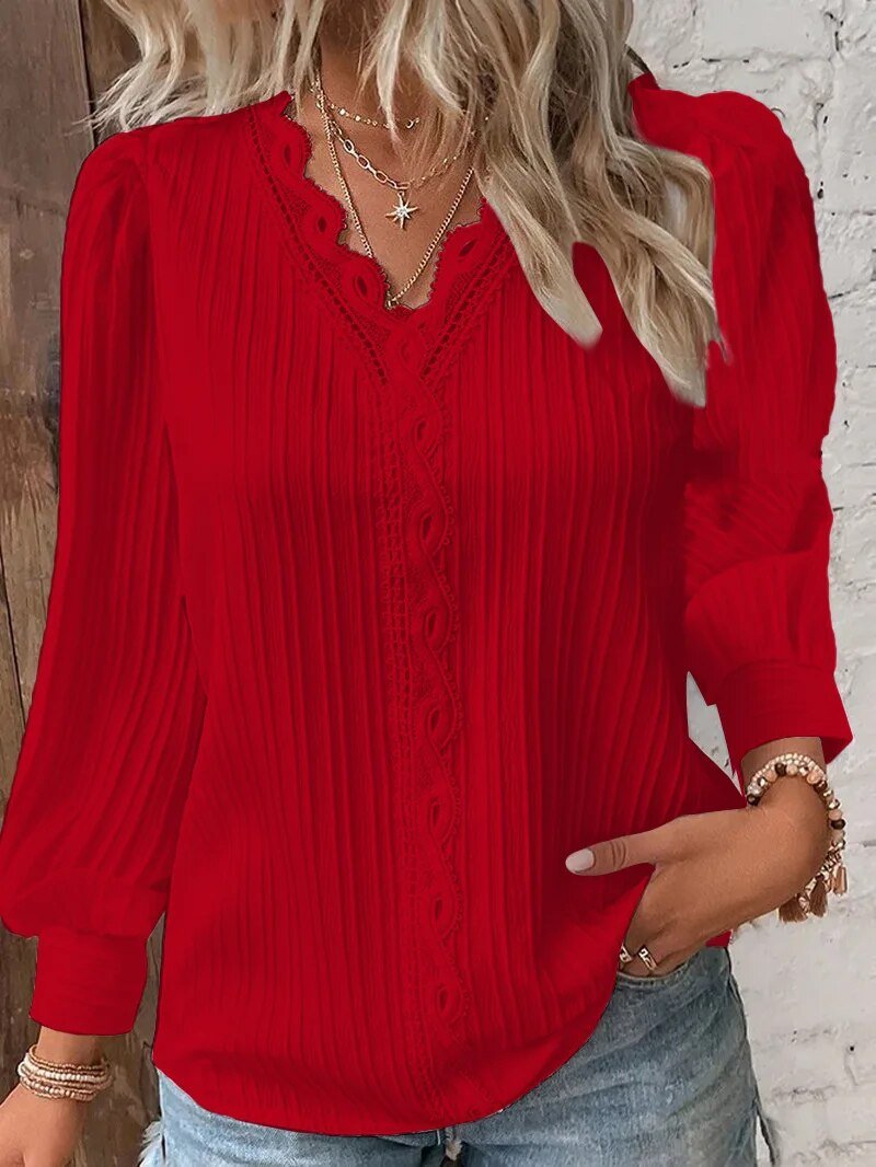 Lydia | Spitzen-Detail-Bluse
