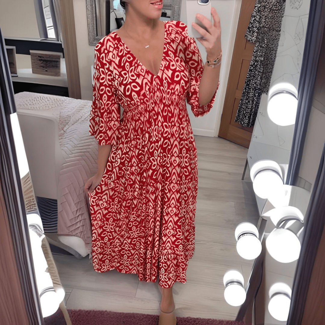Amara | Boho-Chic Druckkleid