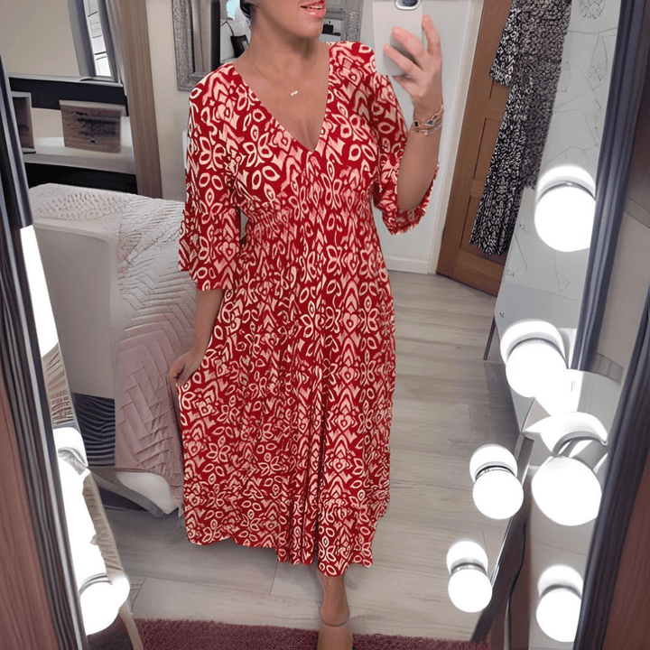 Amara | Boho-Chic Druckkleid