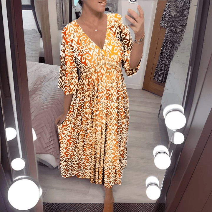 Amara | Boho-Chic Druckkleid