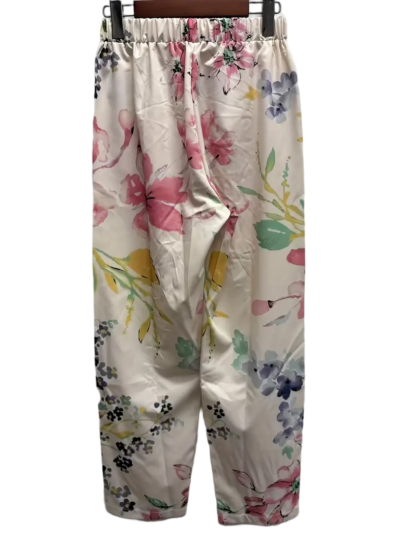 Pastell Blumendruck Gerade Hose